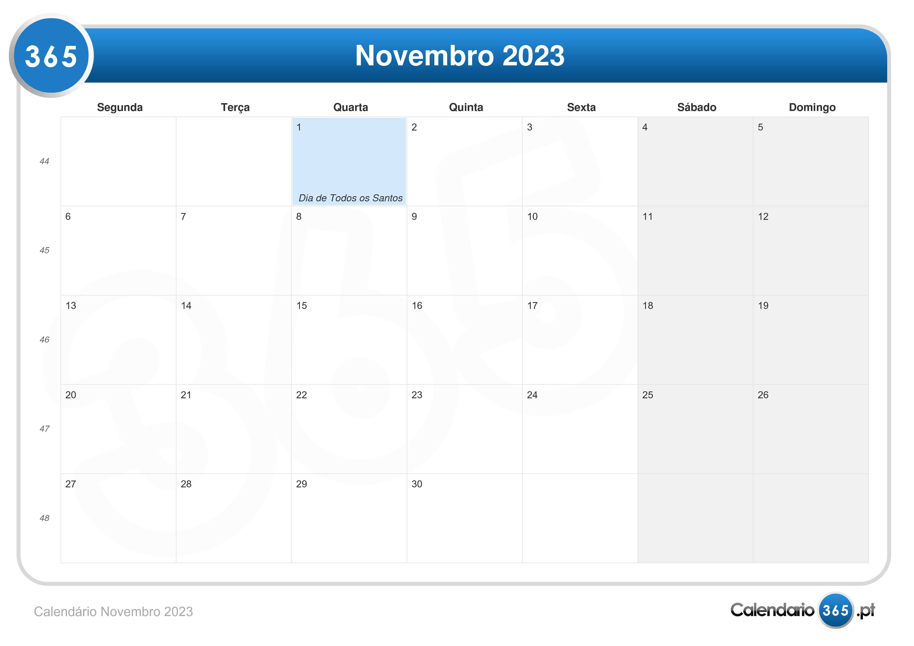 5 de novembro de 2023 